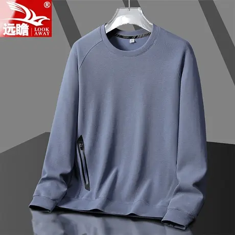 春秋季宽松运动卫衣男士2023新款打底衫圆领上衣休闲百搭长袖T恤商品大图