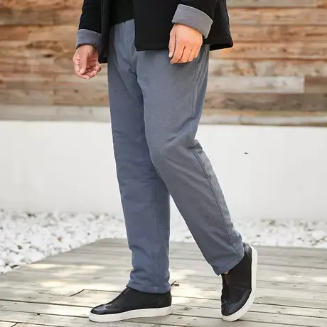 棉裤男外穿冬季保暖休闲宽松老人棉裤男宽松加绒加厚老头爸爸裤子图片