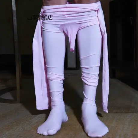 大码天鹅绒超柔120D男士性感连身袜连体丝袜连体衣全包丝袜商品大图