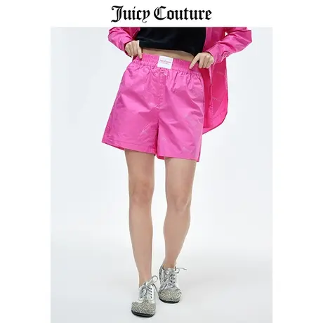 Juicy Couture橘滋短裤女2023春季新款时尚高腰宽松梭织休闲裤子商品大图
