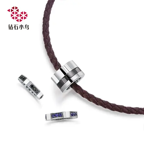 Zbird/钻石小鸟PT950铂金吊坠-时光-瞬间永恒男式项链钻石 送皮绳商品大图