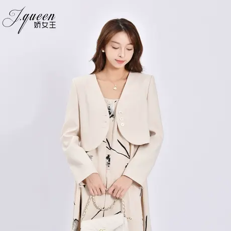 小西装外套女2023秋季新款气质百搭小个子短款披肩外搭长袖开衫图片