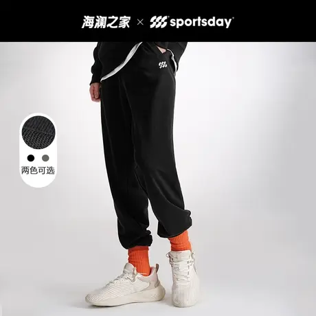 HLA/海澜之家sportsday休闲裤23秋冬毛圈布印花潮流运动卫裤男商品大图