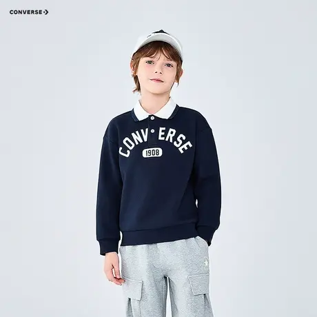 匡威童装男童衬衫2025秋季新款中小童学院风舒适百搭Polo领女童图片