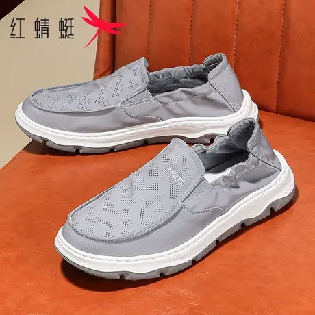 红蜻蜓男鞋2026春季新款舒适休闲鞋中老年爸爸鞋时尚简约轻便布鞋商品大图