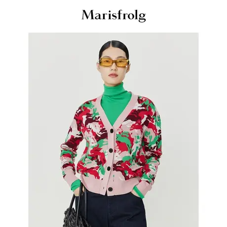 【云兔系列】玛丝菲尔短款毛衣春装新款纯羊毛慵懒风针织毛衣商品大图