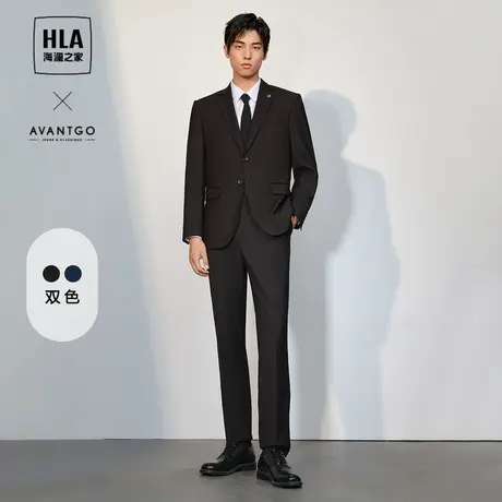 HLA/海澜之家【西服套装】轻商务礼服春季绅士西装西裤结婚新郎图片