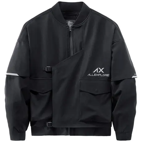 VIP小众设计感飞行夹克男春秋薄款工装运动机能风外套潮牌棒球服商品大图