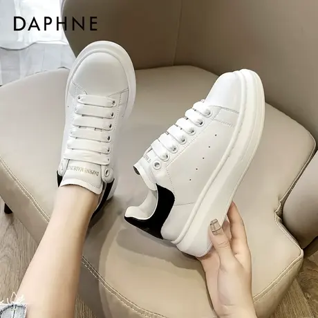 达芙妮女鞋2021年春秋季新款厚底麦昆小白鞋女ins潮百搭板鞋春款商品大图