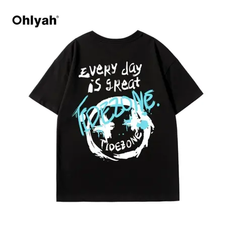 圆领t恤女2023春夏新款宽松情侣打底衫黑白色短袖上衣工作服定制图片