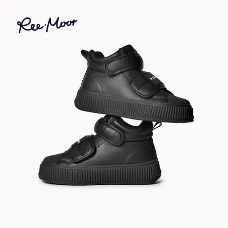 REEMOOR睿慕2023秋冬新款商场同款厚底英伦风短靴马丁靴休闲鞋女图片