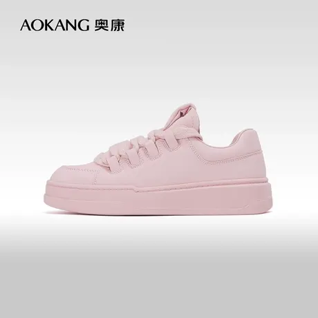 奥康女鞋春秋季青年潮流小白鞋时尚运动休闲鞋平底舒适百搭饼干鞋商品大图