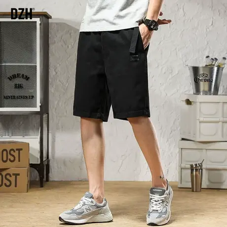 男士黑色工装男短裤夏季纯棉宽松五分裤大码裤子薄款男裤2023新款商品大图