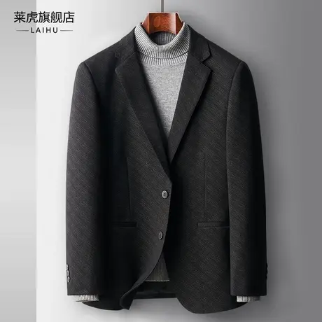 休闲小西服外套新款春秋时尚高端男士单件商务百搭呢子西装单上衣商品大图
