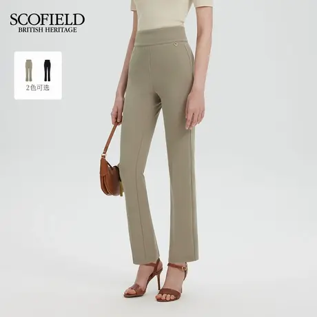 【易打理】Scofield女装舒适通勤西装微阔腿裤高腰针织2025秋新品图片