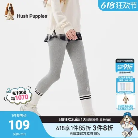 暇步士童装女童打底裤春秋新款大童弹力修身长裤儿童舒适百搭裤子商品大图