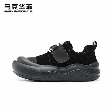 马克华菲男鞋2025新款厚底增高面包鞋夏季百搭真皮休闲鞋大头鞋男商品大图