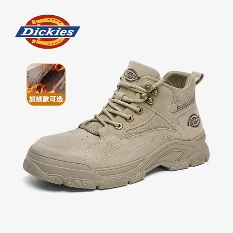 Dickies户外登山鞋男2024年冬季加绒徒步百搭工装厚底运动沙漠靴商品大图