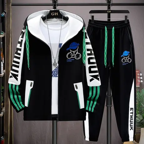 13春秋装帅气外套12岁胖男孩14初高中学生15青少年大童夹克套装16商品大图