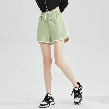 唐狮薄款休闲短裤夏装新款女宽松韩版运动裤女黑色阔腿裤子商品大图