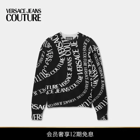 【新品】VERSACE JEANS COUTURE 男士印花棉质针织套头衫商品大图