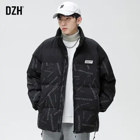 男士黑色立领棉服外套男韩版潮牌潮流2023年新款冬季加厚棉衣棉袄商品大图