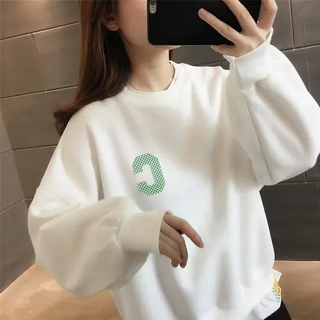 假两件卫衣女ins慵懒风2023年新款爆款韩版衣服chic港味上衣秋季商品大图