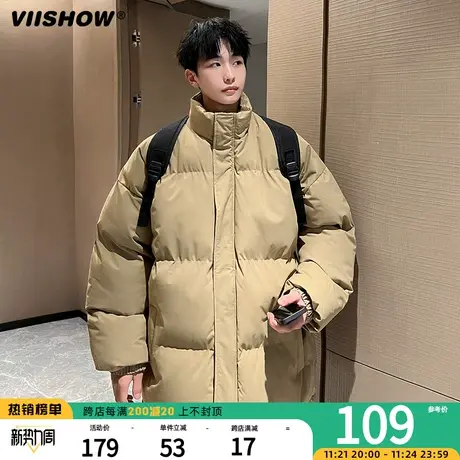 VIISHOW美式棉服男男生痞帅棉衣保暖面包服冬季宽松潮牌加厚衣服图片
