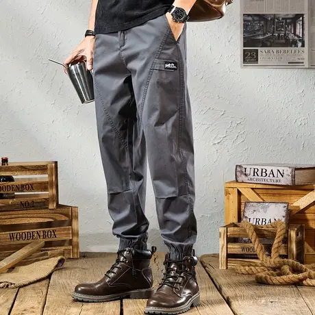 Modi Nick/摩帝尼克潮流百搭男士工装裤宽松潮牌束脚运动工装裤子商品大图