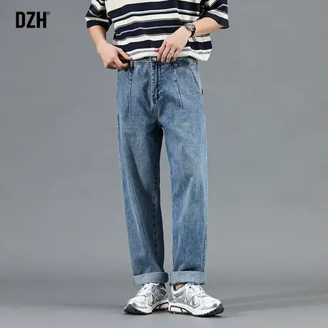 男士大码牛仔裤男直筒休闲裤2024年春季新款潮牌宽松阔腿裤子男裤商品大图