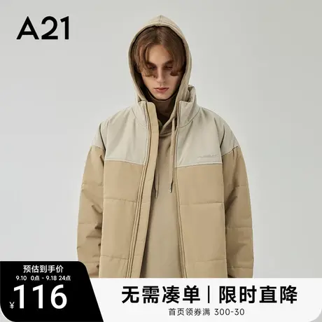A21男装宽松立领加厚棉衣秋冬棉袄潮牌情侣棉服保暖男士外套商品大图