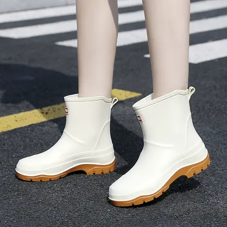 雨鞋女款防滑防水鞋软底胶鞋新款雨天通勤时尚中筒雨靴防油厨房鞋商品大图