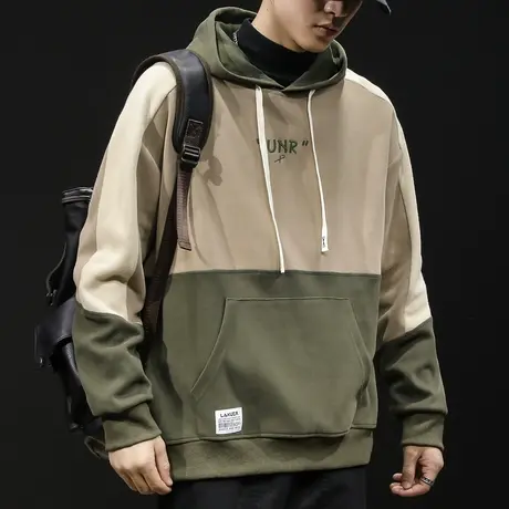 秋季卫衣男连帽秋冬款胖子加肥加大男士潮牌上衣长袖宽松大码春秋商品大图