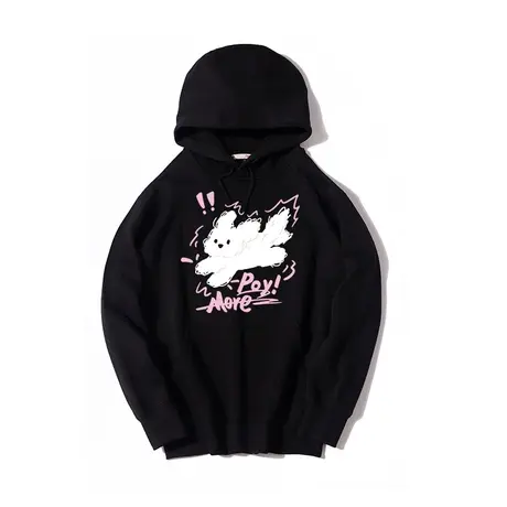 秀洛甜酷狗狗毛绒绒狗衣服加绒秋款休闲卫衣宽松连帽套头帽衫外套图片