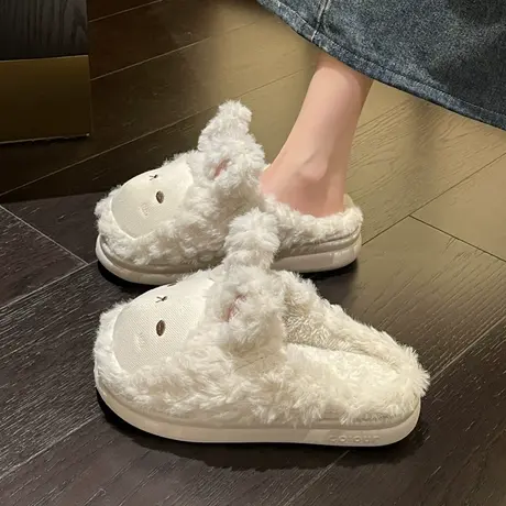 2023年新款可爱棉拖鞋女秋冬季卡通室内居家用网红ins风小羊棉拖图片