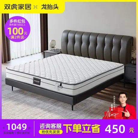 双虎乳胶床垫软垫家用椰棕双人床席梦思独立弹簧护脊护腰厚垫梦朗商品大图