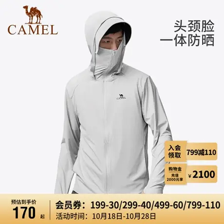 骆驼男女原纱防晒衣春夏防紫外线轻薄冰丝凉感风衣时尚防晒服外套商品大图