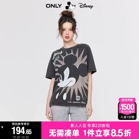 ONLY2023秋季新款百搭迪士尼米奇联名宽松短袖T恤女|123201166商品大图