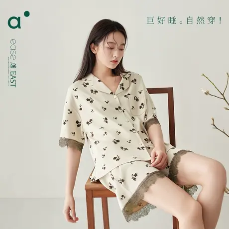 安之伴【巨凉感】纯棉睡衣夏天女款短袖薄款甜美高级家居服大码商品大图