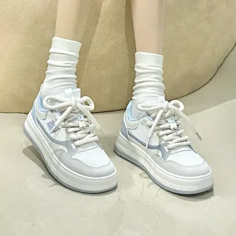回力板鞋女款2025新款夏季透气百搭小白鞋女厚底女生鞋子小众ins商品大图