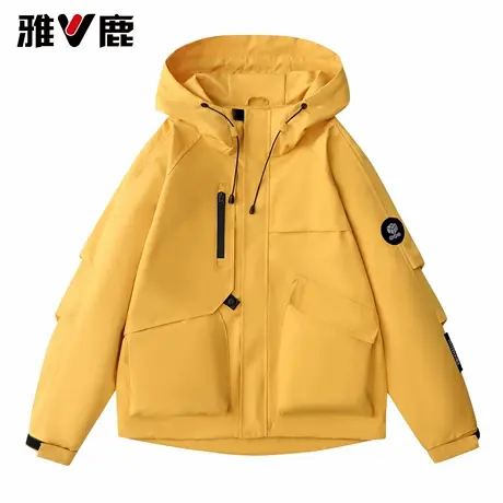 雅鹿山系户外三合一夹克2026春秋新款摇粒绒内胆保暖软壳三防外套商品大图