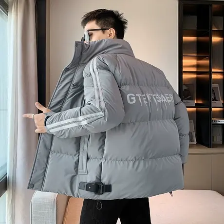 男士羽绒棉服冬季新款青少年加厚保暖棉衣设计感棉袄外套潮牌男装图片