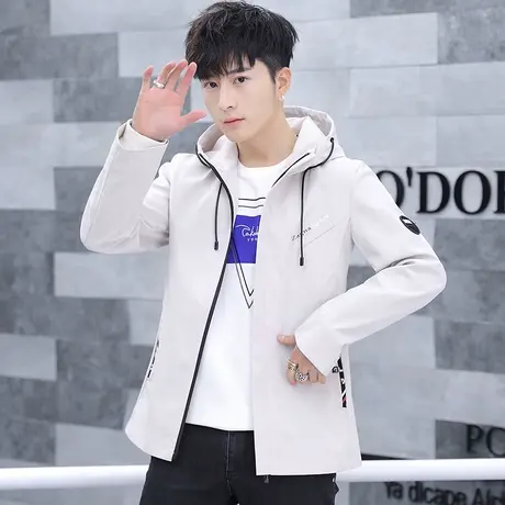 男士夹克春秋季韩版帅气外衣潮流秋装青少年高中学生休闲百搭外套商品大图