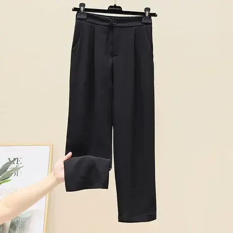 坠感萝卜裤女2023夏韩版宽松奶奶裤休闲九分西装直筒裤高腰阔腿裤图片