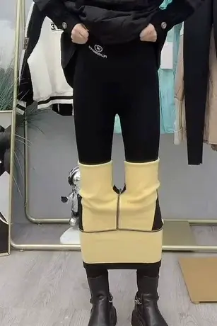 鲨鱼裤女外穿秋冬加绒无痕飞机瑜伽芭比裤高腰提臀收腹打底裤大码商品大图