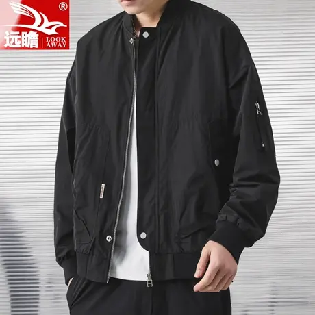 远瞻春秋季飞行员夹克男士工装休闲棒球服上衣外套男潮牌2023新款商品大图