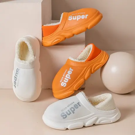 棉拖鞋女冬季包跟2023新款厚底室内居家用防水加绒可外穿保暖棉鞋商品大图