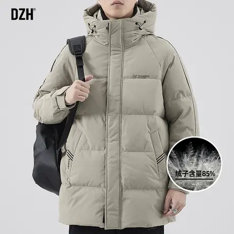 男士极寒鹅绒羽绒服男冬季加厚连帽2023年新款保暖羽绒外套中长款商品大图