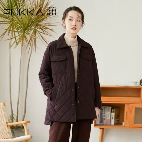 蒲PUKKA 女装气质棉质棉服冬装设计感时尚棉衣商场同款图片