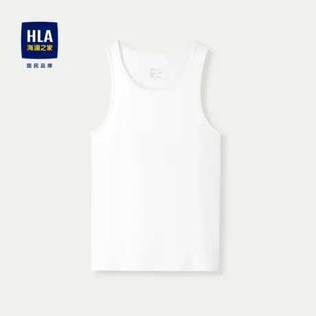 HLA/海澜之家两件装内衣背心2024新款弹力圆领打底背心男商品大图